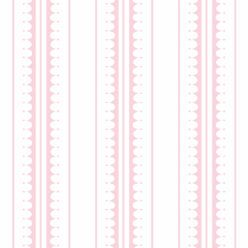 Coquille Wallpaper • Stripe and Scallop Wallpaper • Blush• Swatch