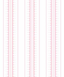 Coquille Wallpaper • Stripe and Scallop Wallpaper • Blush• Swatch