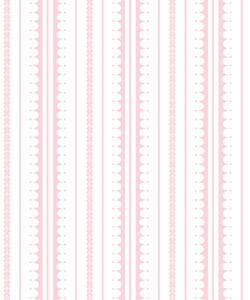 La Grand Coquille • Stripe and Scallop Wallpaper • Blush • Swatch