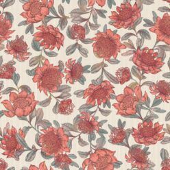 Waratah Wallpaper • Eloise Short • Vintage Floral Wallpaper • Granny Chic Wallpaper • Grandmillennial Style Wallpaper • Parchment • Swatch