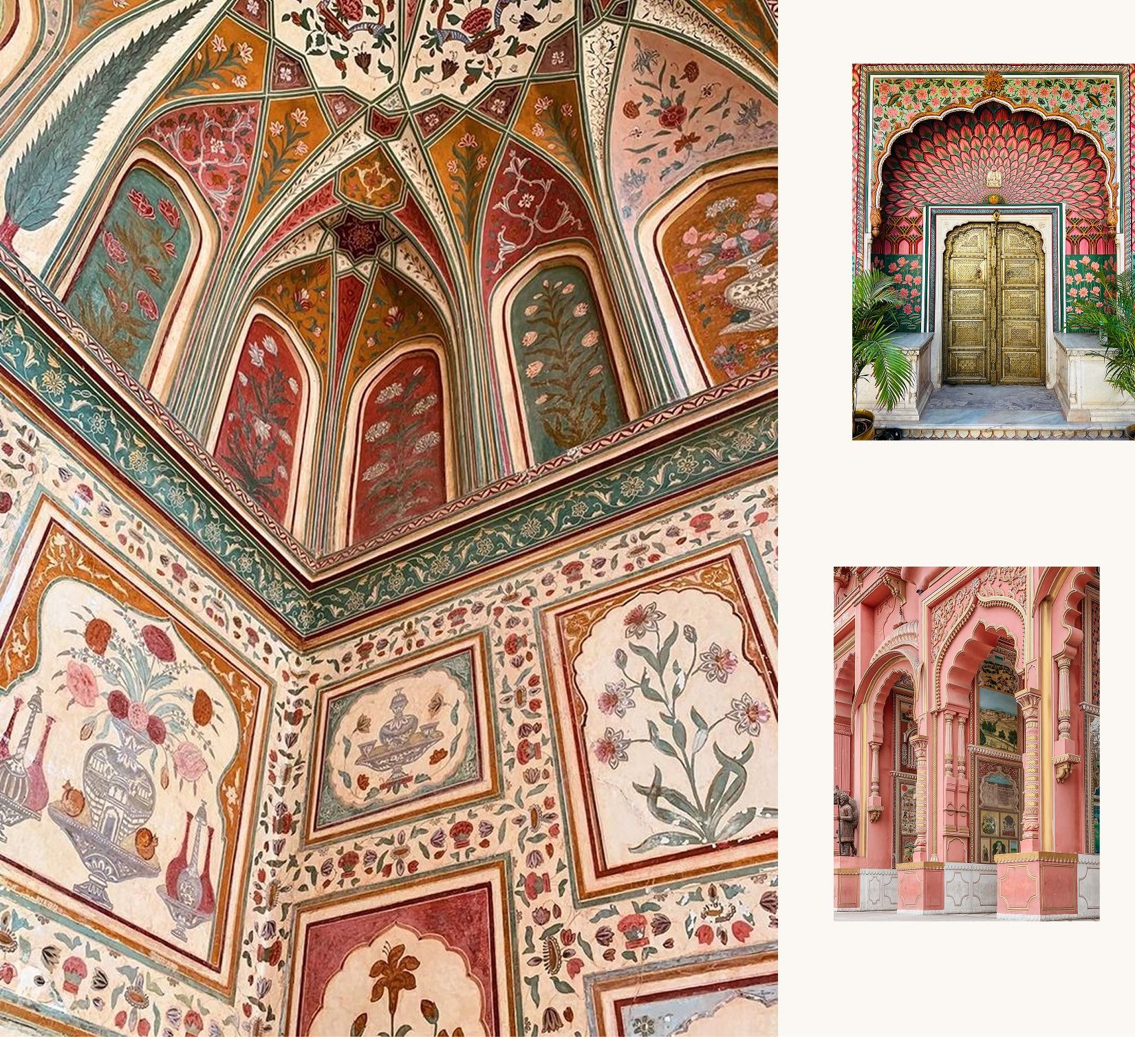 A Painted Frieze at the Amber Palace, Jaipur